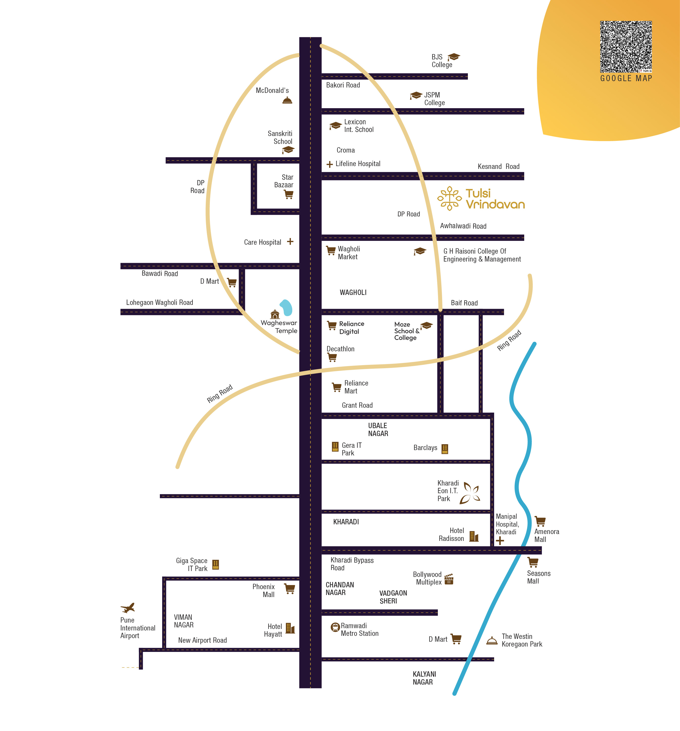 Tulsi Vrindavan Location Map